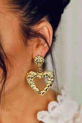 Boucle d'Oreille Coeur  - Or et Argent