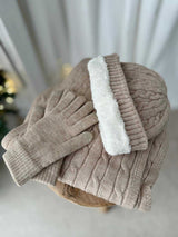 Bonnet + Gants + Echarpe Molly Beige