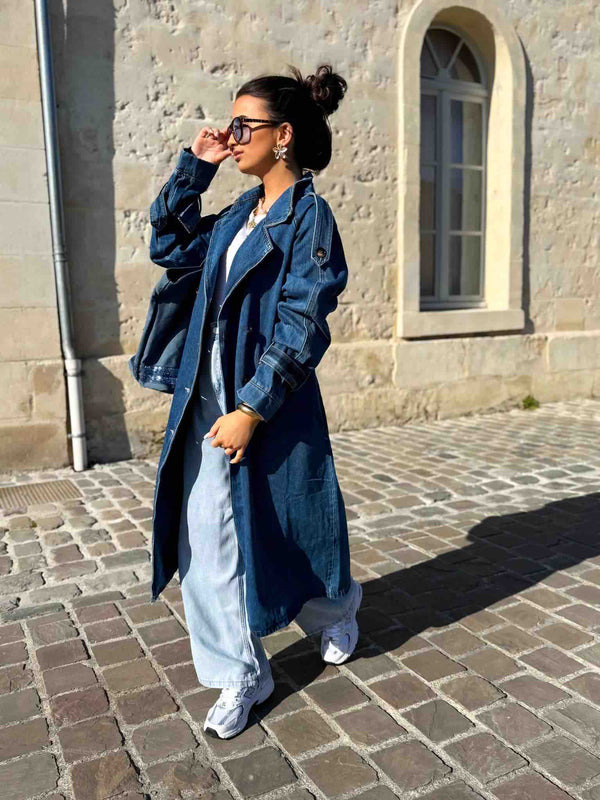 Trench Jeans Bleu