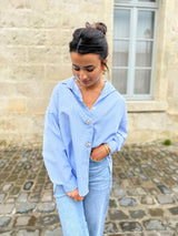 Chemise Victoire Rayée Bleu Clair