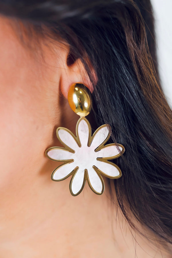 Boucle d'Oreille Flowers - Or