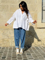 Pantalon Odile Bleu (Grande taille)